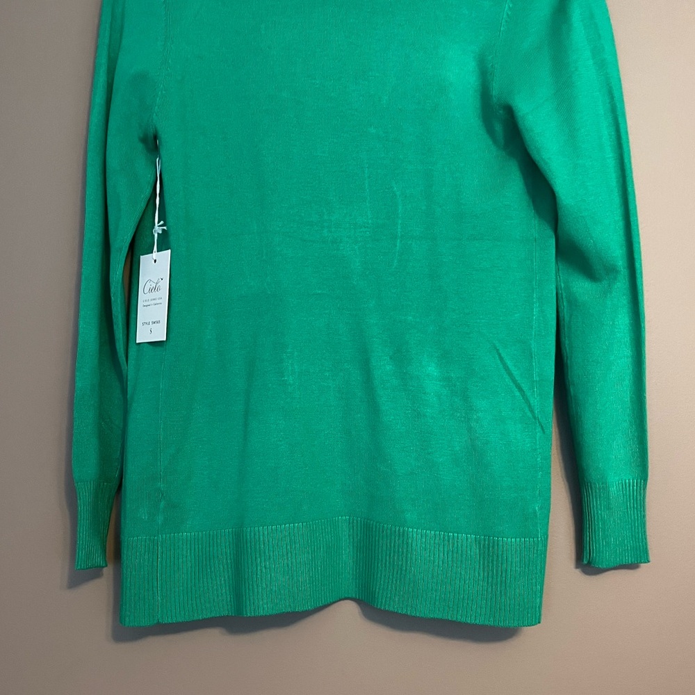 {Cielo} Open Front Cardigan Sweater in Green - Womens Small - NWT - Picture 8 of 11